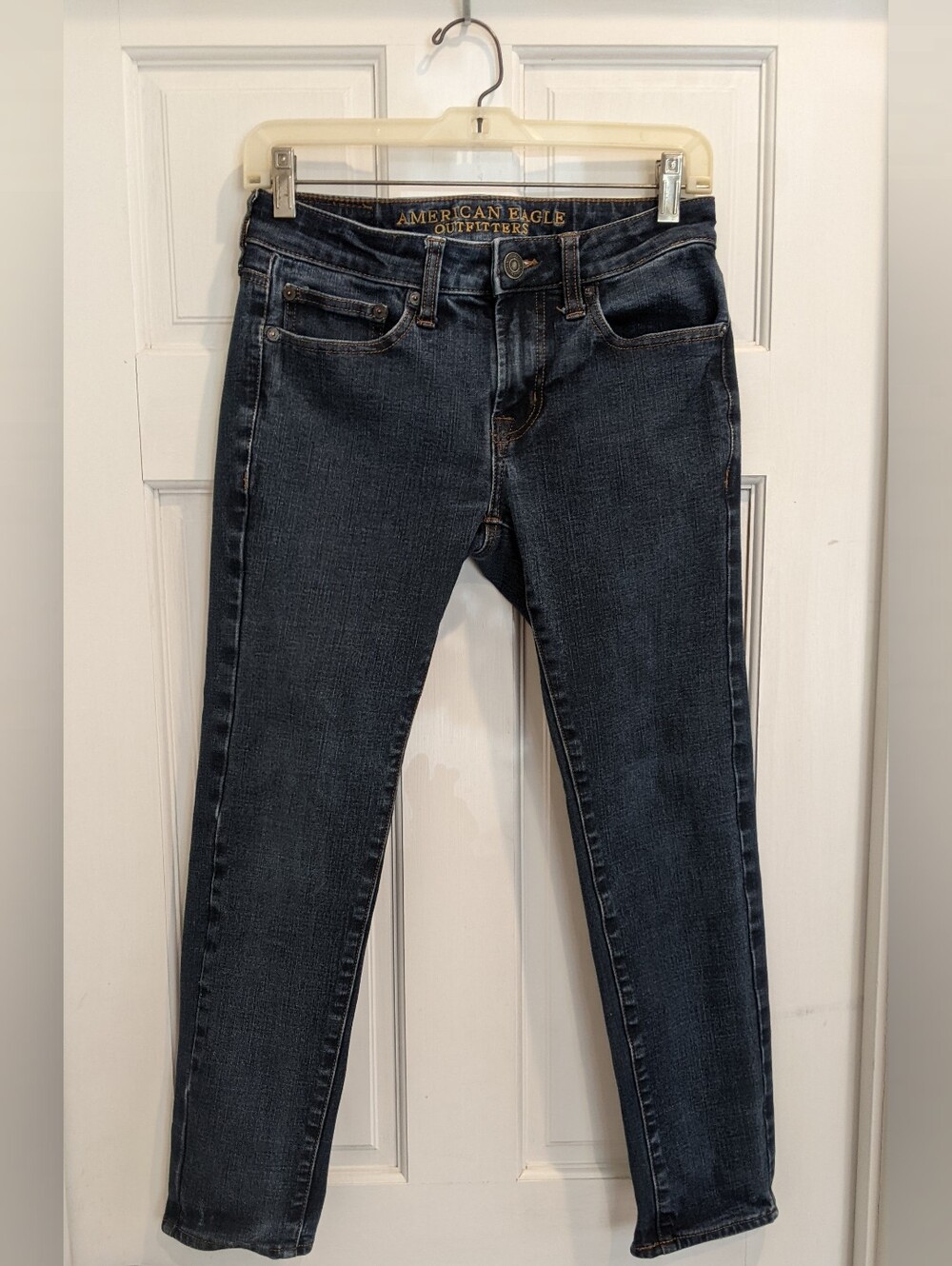 American Eagle Outfitters Dark Blue 360 Degree Flex Skinny Jeans 28x28
